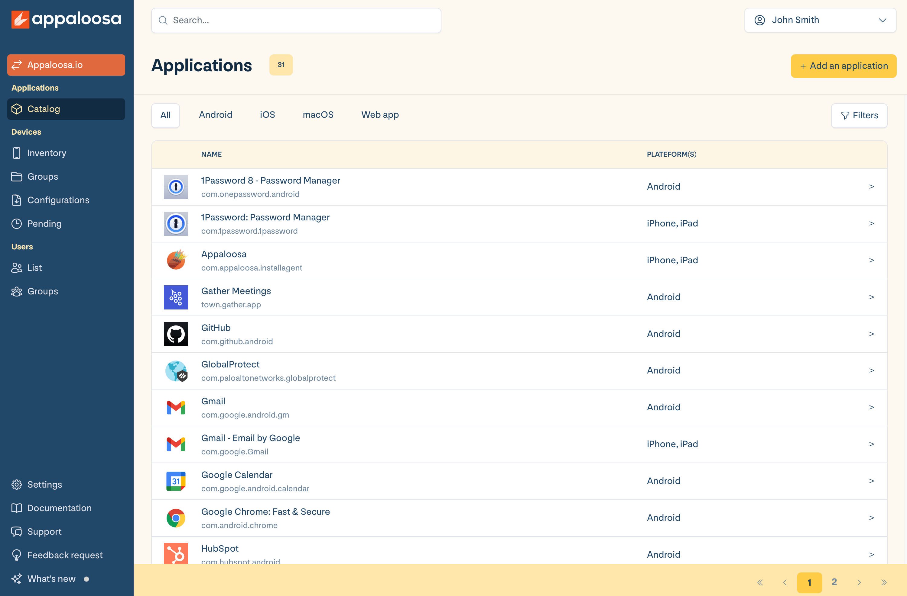 Appaloosa Mobile Device Management & App Management