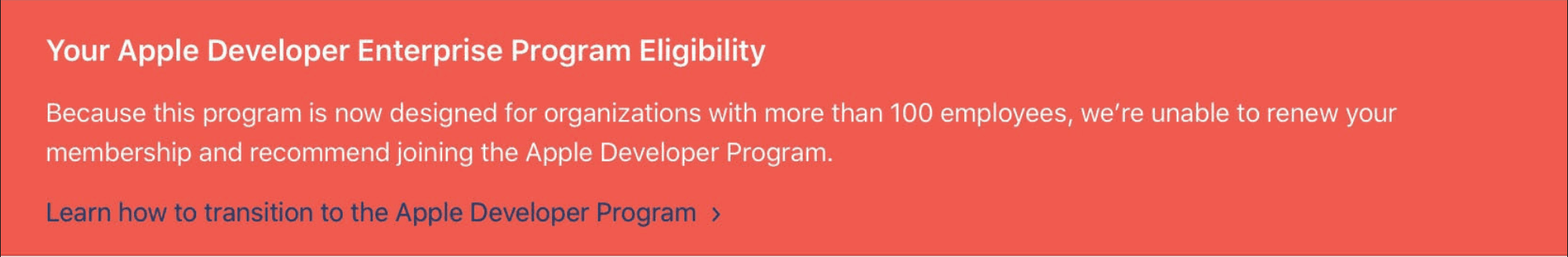 Apple Developer Enterprise Program Eligibility