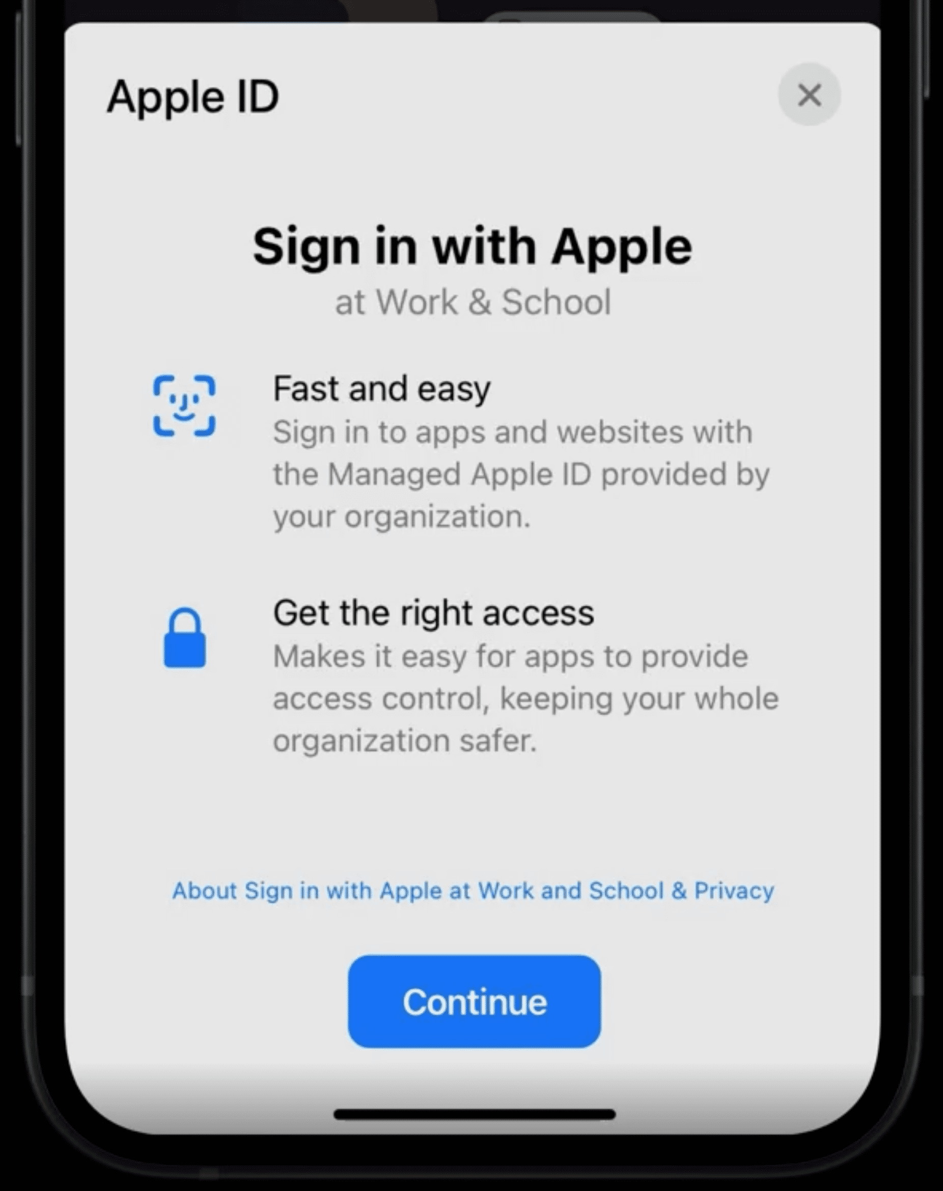 sign in with apple