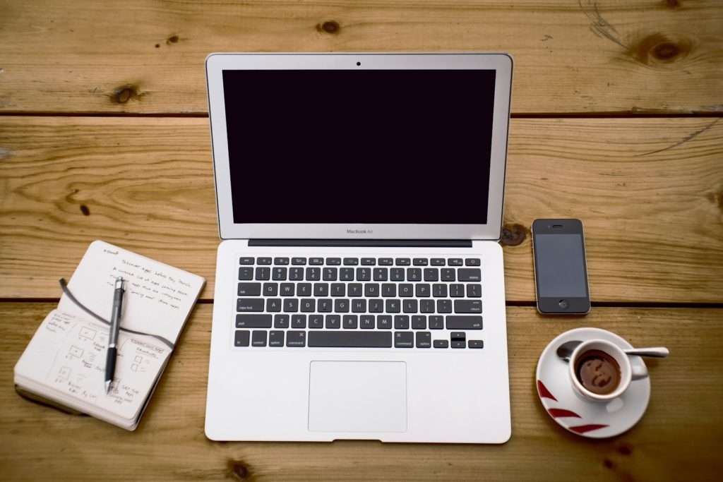 macbook air on coffee table