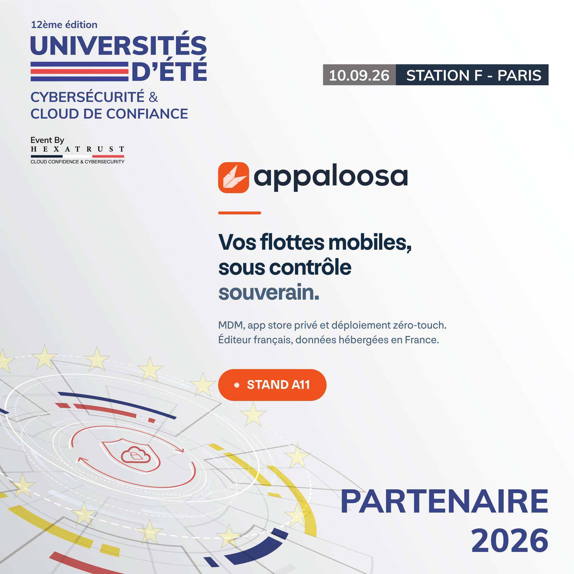 Appaloosa, partenaire des Universites d'ete Hexatrust 2026 a Station F, stand A11