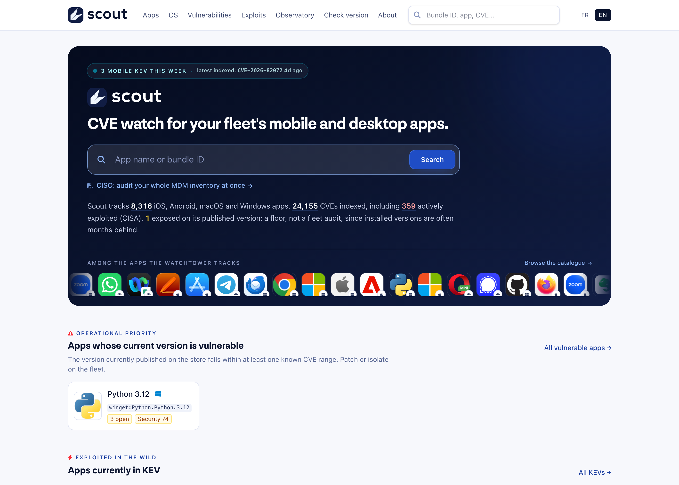 Appaloosa Scout, the CVE watch for mobile and desktop apps