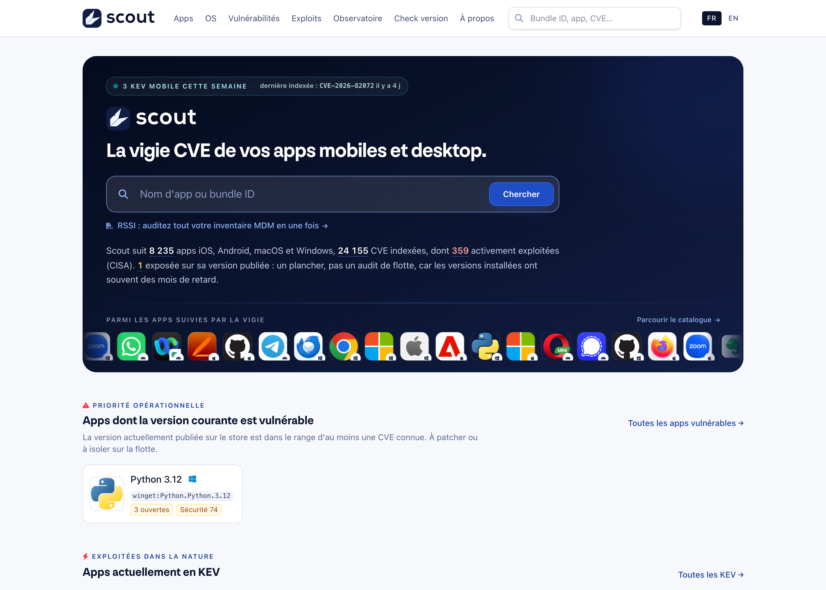 Appaloosa Scout, la vigie CVE des apps mobiles et desktop